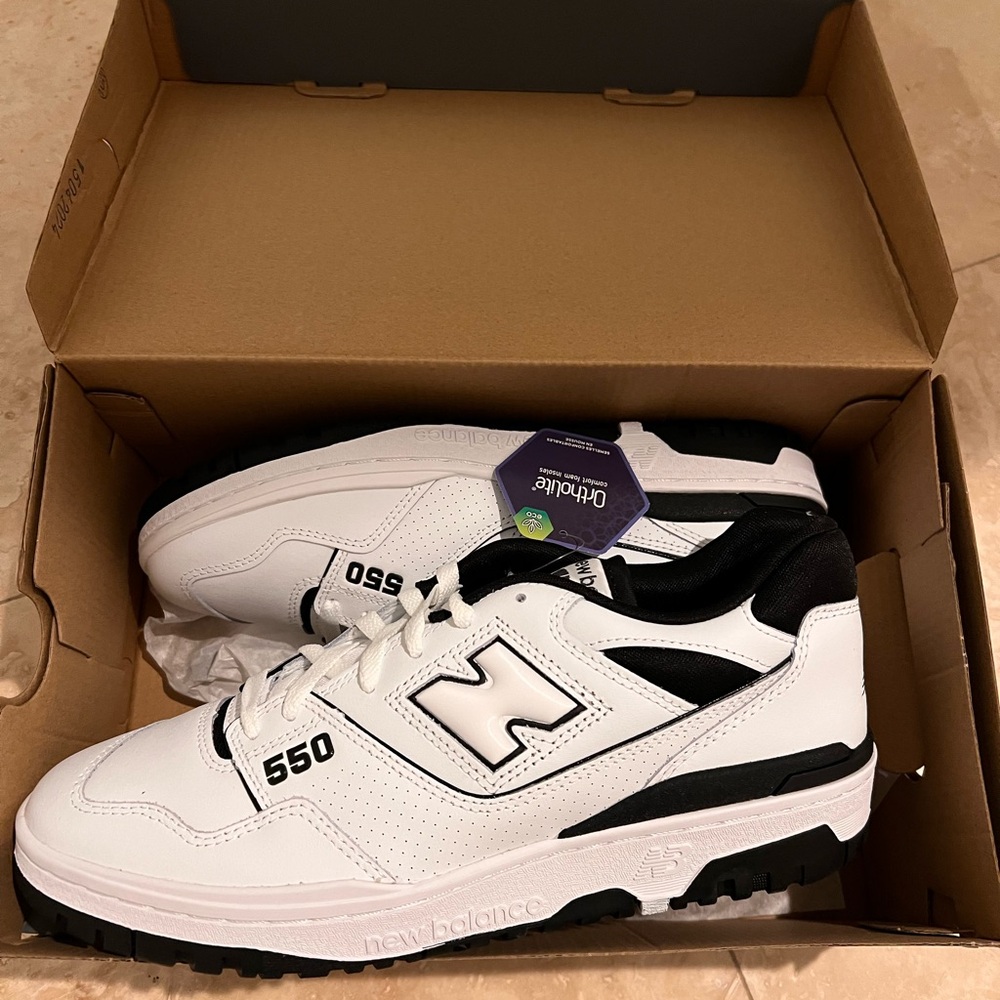 New Balance 550 White and Black Brand New